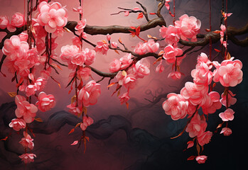 blossom in spring generated by AI technology