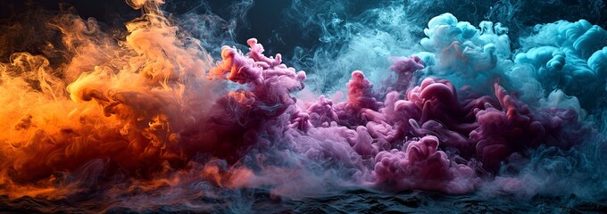Fototapeta na wymiar Abstract colorful smoke