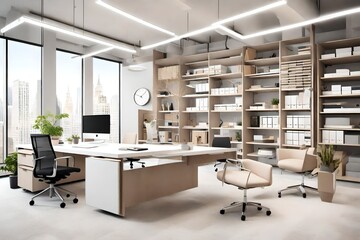 Office interior Design generated by AI technology