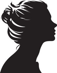 Beauty woman face silhouette illustration design vector