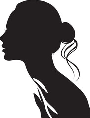 Beauty woman face silhouette illustration design vector