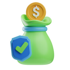 Insurance Object Financial Insurance 3D Illustration