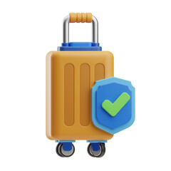 Insurance Object Travel Insurance 3D Illustration