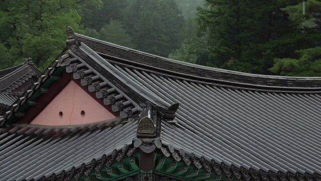 roof tile rain Korean House
