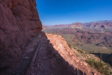 hiking the south kaibab trail in the grand canyon national park, arizona, usa