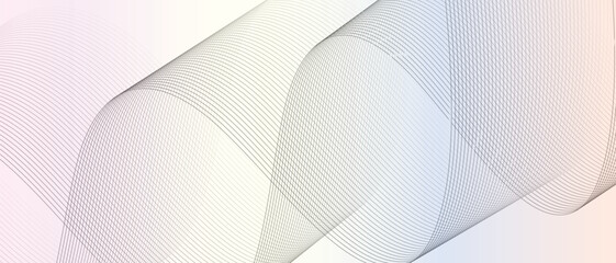 abstract simple geometric wavy line pattern art on white gradient background.