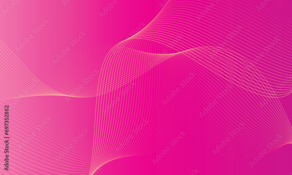Aufkleber abstract geometric gradient wavy lines on pink background.
