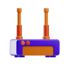 Security Object Wifi Router 3D Illustration