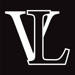 VL letter branding logo design with a leaf..
