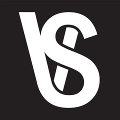 VS letter branding logo design with a leaf..
 