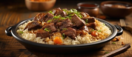 Meat and rice dish