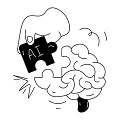 Get this hand drawn illustration of ai problem 