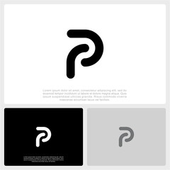 Initial Vector P Logo Design. Initial P Monogram Logo Vector Template.