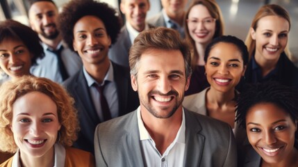 group of young business people with different ethnicity work together as a team