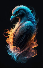 Obraz premium an ethereal and mesmerizing image of an Douc Embrace the styles of illustration, dark fantasy, and cinematic mystery the elusive nature of smoke