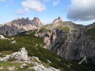 Dolomites mountains in South Tyrol, Italy, Europe, landscape view