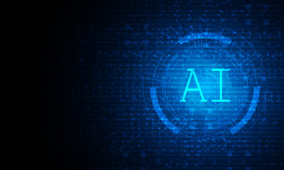 Artificial Intelligence ,AI chipset on circuit board, futuristic Technology Concept	
