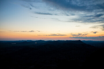 sunset in the mountains