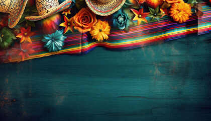 cinco de mayo background with decoration