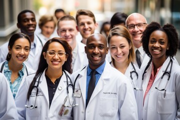 Group portrait of a diverse team of healthcare professionals