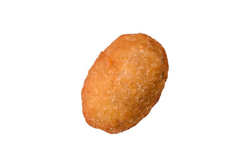 Delicious baked cutlet breaded with spices, salt and herbs