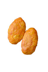 Delicious steam cutlets with carrots, cheese, salt and spices