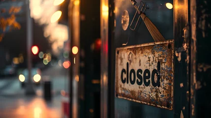 Photo sur Plexiglas Vielles portes A sign that says Sorry we're closed shop closed sign generativ ai