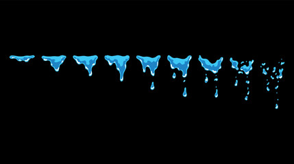 A sprite sheet, a water trap, a splash. Animation for a game or a cartoon