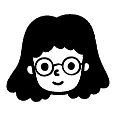 svg happy kids face doodle element set