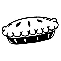 svg happy picnic doodle element set