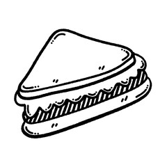 svg happy picnic doodle element set