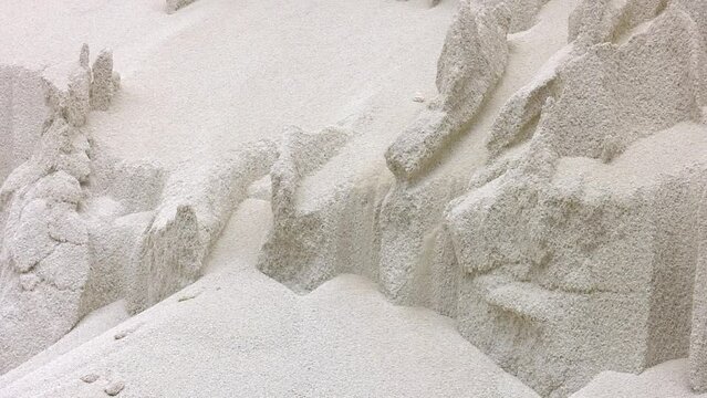 Warehouse for storing white granulated phosphate fertilizers. Warehouse in factory