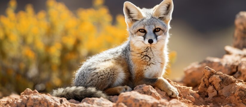 A gray fox in the White Mountains of Arizona, captured in a photo.