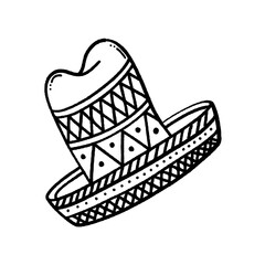 svg mexico pinata doodle element set
