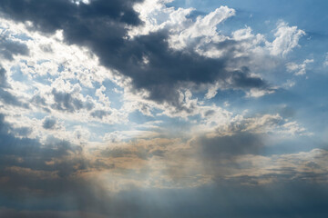 Obraz premium Blue sky whith clouds.Close up balckground