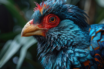 A Takahe a rare and flightless bird native to New Zealand in its natural habitat