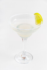 tasty cocktail on the white