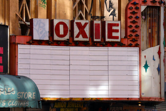 Los Angeles, California: ROXIE Theatre, historic Theatre at 518 S. Broadway in the historic Broadway Theater District in Downtown Los Angeles