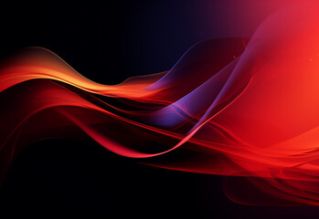 Red color abstract wave flow