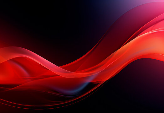 Red color abstract wave flow © SF