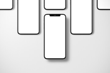 Realistic Mobile Mockup 3d Rendering
