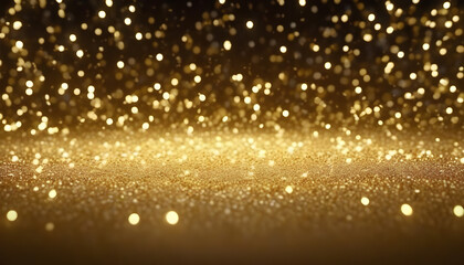 Fototapeta na wymiar golden particle background with lights. AI