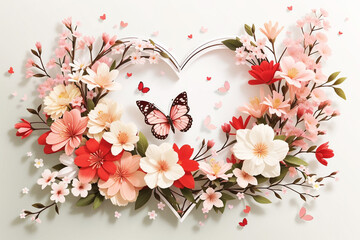 Beautiful Valentine's Day flower illustration floral illustration