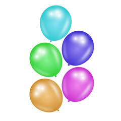 balloons 3d png and vector file