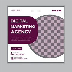 Digital marketing agency business promotion corporate social media post template