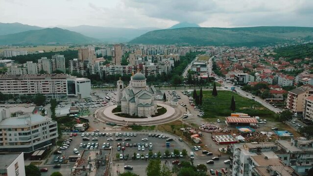 Orthodox Temple of Christ's Resurrection in Beautiful Podgorica. 