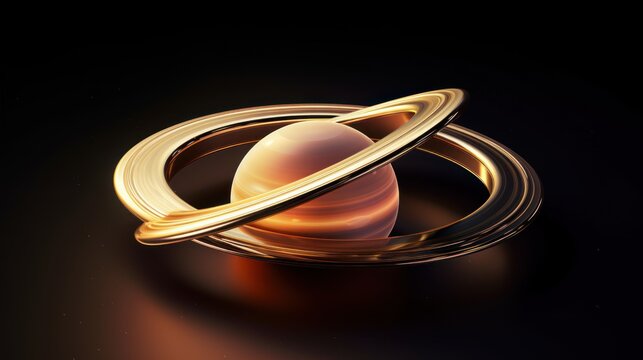  an image of a saturn planet on a black background with a gold ring around it and a black background with a gold ring around it.
