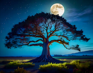 The Tree of Life by Moonlight