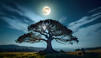 The Tree of Life by Moonlight