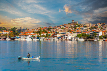 Cunda Island coastline view in Ayvalik Town of Turkey